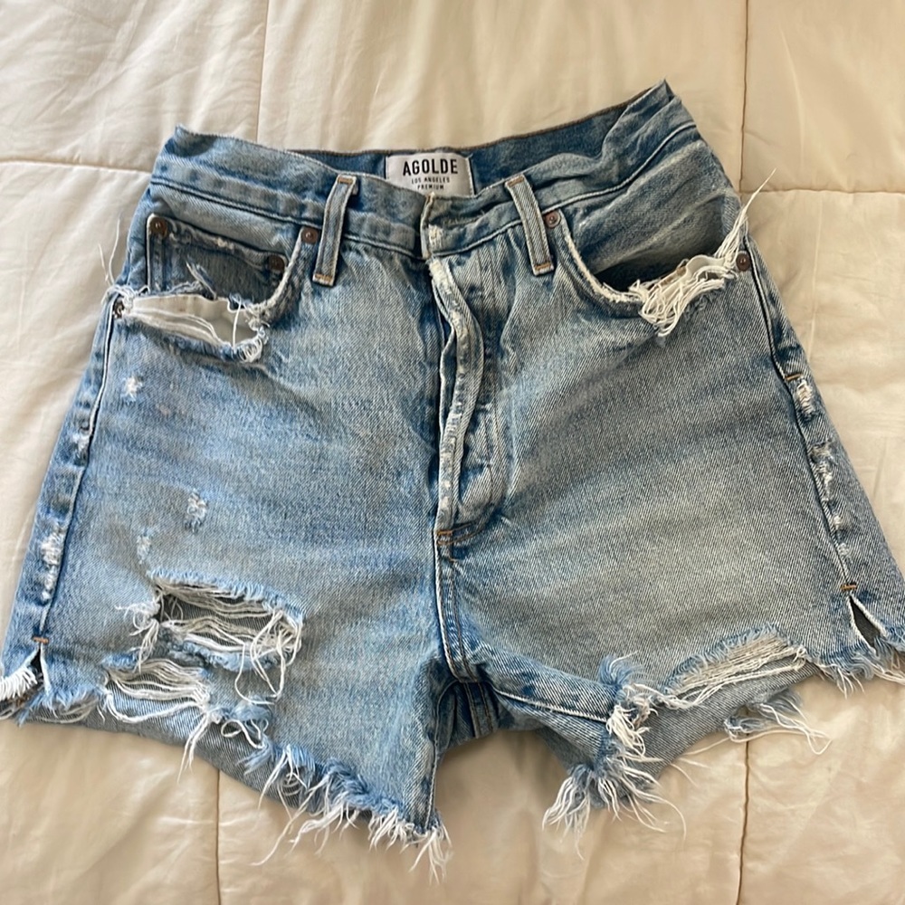 AGOLDE 🌞 Dee Ultra High Rise Shorts in “Ricochet”